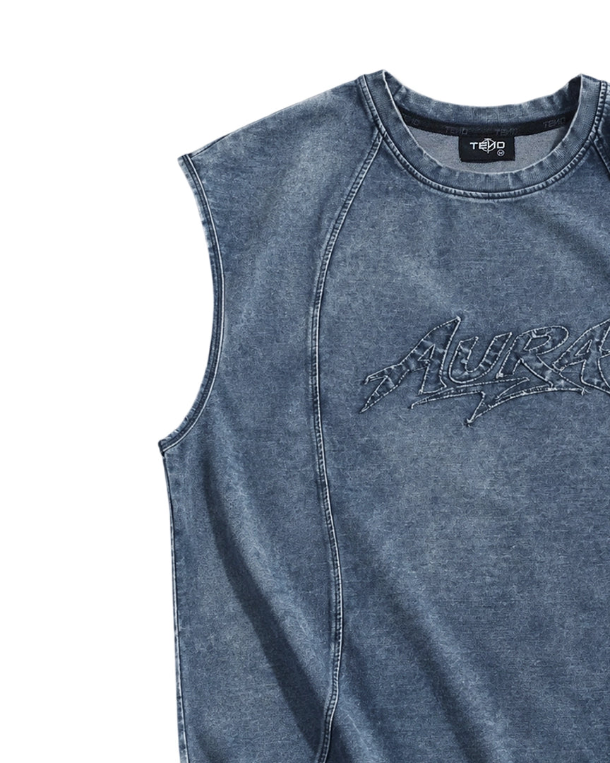 AURA Acid Washed Denim Tank